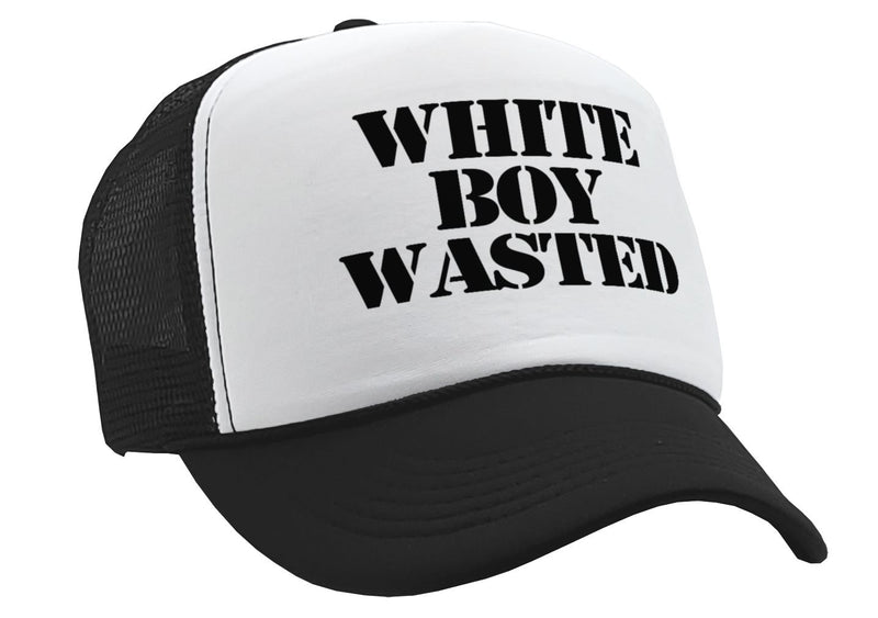 White Boy Wasted - Five Panel Retro Style TRUCKER Cap