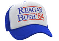 REAGAN BUSH '84 - funny retro vintage style - Unisex Adult Trucker Cap Hat - Five Panel Retro Style TRUCKER Cap