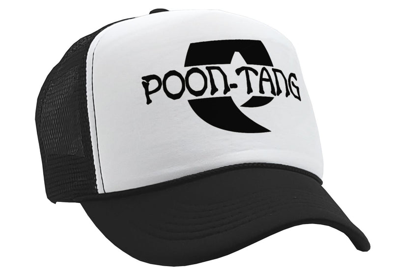 POON TANG CLAN - parody sexy joke gift - Vintage Retro Style Trucker Cap Hat - Five Panel Retro Style TRUCKER Cap