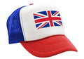 UNION JACK - United Kingdom Flag - Five Panel Retro Style TRUCKER Cap