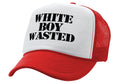 White Boy Wasted - Five Panel Retro Style TRUCKER Cap