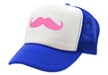 PINK MUSTACHE - Five Panel Retro Style TRUCKER Cap