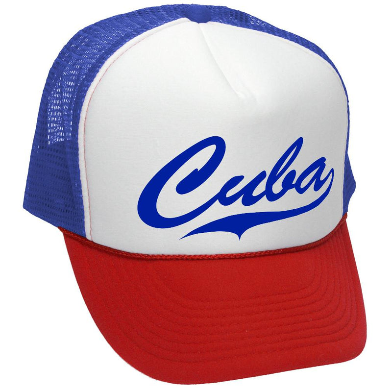 CUBA - Retro Style Trucker Hat - Five Panel Retro Style TRUCKER Cap