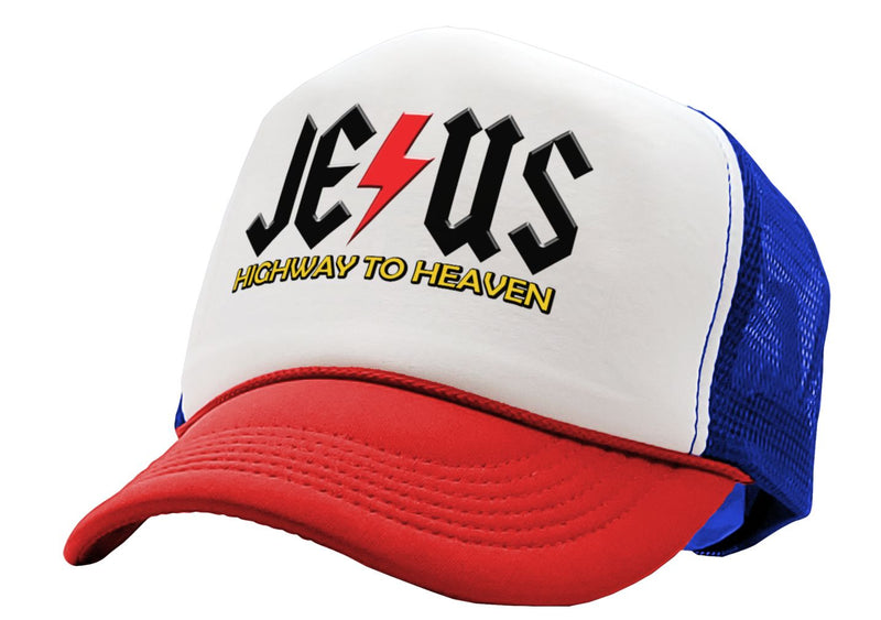 JESUS - HIGHWAY to HEAVEN - Five Panel Retro Style TRUCKER Cap