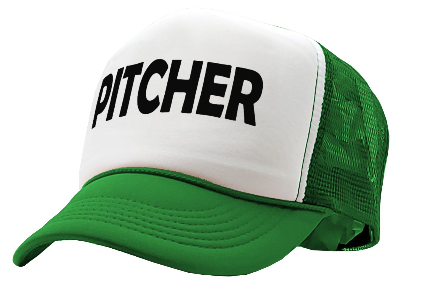 PITCHER - catcher lgbtq gay rights pride - Vintage Retro Style Trucker Cap Hat - Five Panel Retro Style TRUCKER Cap