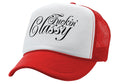 FUCKING CLASSY - vulgar obscene raunchy - Vintage Retro Style Trucker Cap Hat - Five Panel Retro Style TRUCKER Cap