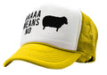 BAAAAAA MEANS NO - sheep parody joke gag - Vintage Retro Style Trucker Cap Hat - Five Panel Retro Style TRUCKER Cap