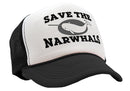 SAVE THE NARWHALS - funny wildlife activist - Vintage Retro Style Trucker Cap Hat - Five Panel Retro Style TRUCKER Cap