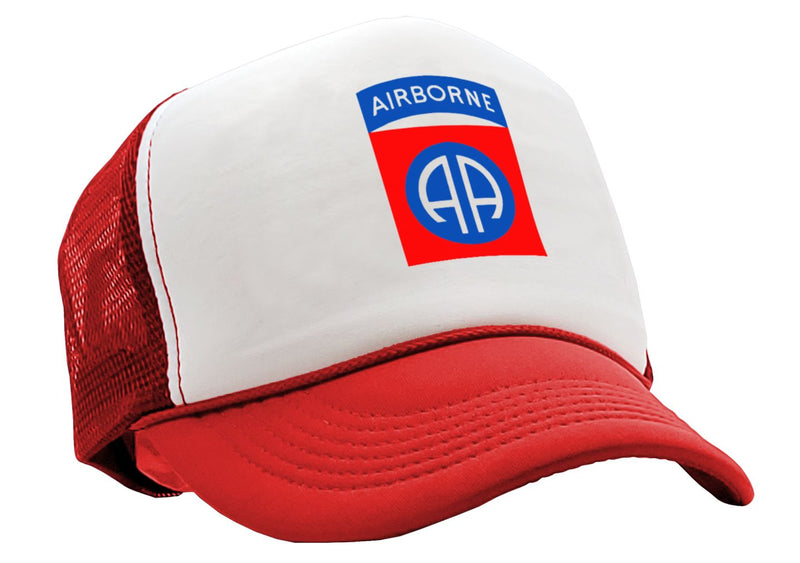 AIRBORNE ASSAULT - us army america - Vintage Retro Style Trucker Cap Hat - Five Panel Retro Style TRUCKER Cap