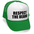 RESPECT THE BEARD - Unisex Adult Trucker Cap Hat - Five Panel Retro Style TRUCKER Cap