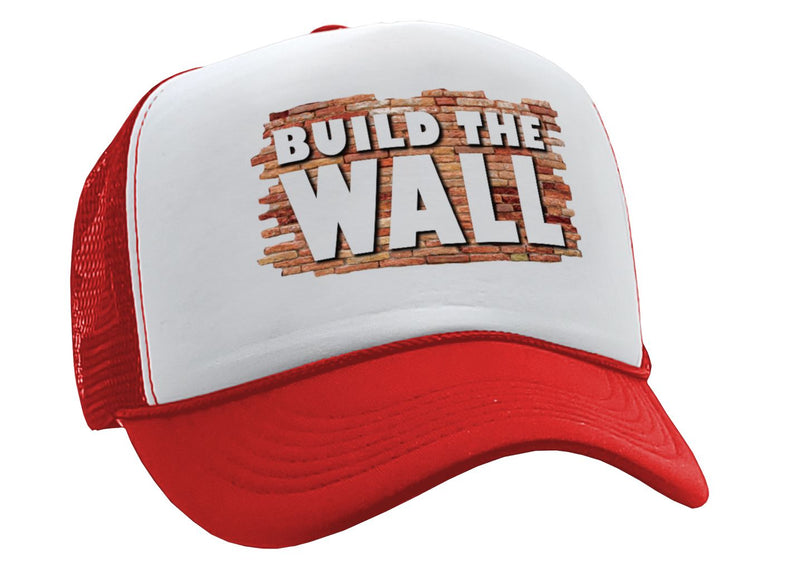 BUILD THE WALL - Five Panel Retro Style TRUCKER Cap